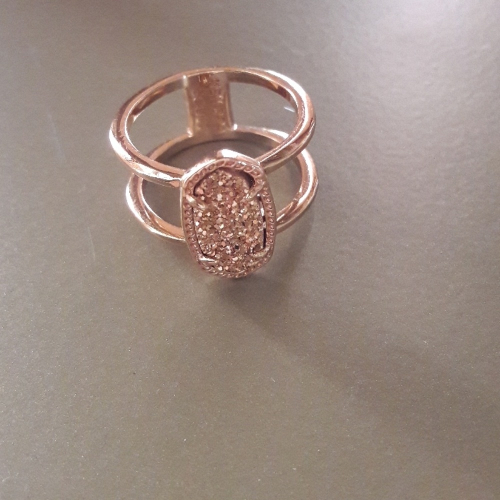 Rose Gold Drusy Elyse Size 7